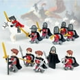 thumbnail image 4 of 12pcs Knight Figure, 2"Knight Sets, Knight Minifigures, Knight Building Blocks, Minifigures Knight Weapons Set Accessories Kit Include Armor Helmet Cloaks Shield Barding Horses, E, 4 of 8