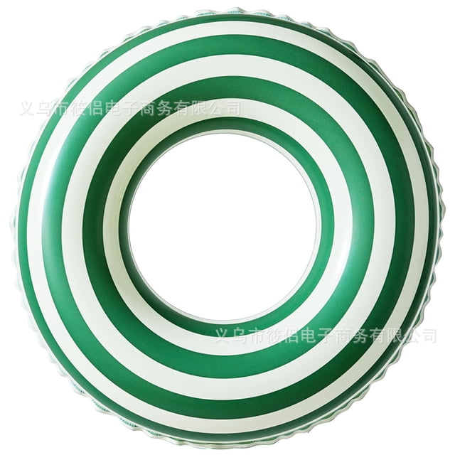 Thickened Children‘s Danish Retro Striped Swimming Ring Olive Inflatable Baby‘s Underarm Ring Floating Ring
