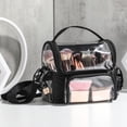thumbnail image 1 of Estuche para brochas de maquillaje transparente de PVC, soporte para brochas de maquillaje, bolsa organizadora de herramientas de maquillaje, bolsa para brochas de maquillaje con hombro, 1 of 5