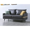 thumbnail image 2 of Clearance! 72 inch Sofa Couch Mid-Century Tufted Love Seat for Living Room, Bedroom, Office, Apartment, Dorm, Studio 2 Pillows Included, 2 of 9