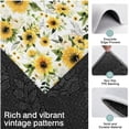 thumbnail image 3 of White Green Leaf Flower Sunflower Pattern Kitchen Rugs Sets Of 3,Kitchen Runner Rugs Non Skid Washable,Decorative Kitchen Floor Mats for Kitchen,Sink,Laundry,17"x30"+ 17"x47" + 17"x59", 3 of 6