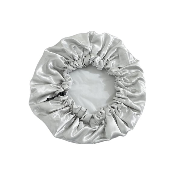 Double Layer Waterproof Shower Cap for Long Hair Disposable PEVA Plastic Elastic Fit