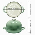 thumbnail image 3 of Cuisiland 5 QT Enameled Cast Iron Round Bread Oven (Green) with 10-inch Diameter, for Cooking, Baking, Roasting, Suitable for Stoves, Ovens, and Grills, 3 of 5
