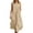 X441 Beige, variant on Bysome Women Dresses Solid Color Sleeveless Crew Neck With Pocket Dress Summer Fashion Women Dress Size L Beige