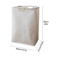 thumbnail image 2 of Dirty Clothes Hamper Simple Foldable Wooden Handle Storage Basket Large Capacity Doll Toy Storage Basket, 2 of 14