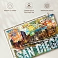 thumbnail image 6 of Elephant Stock San Diego City Landmarks Grunge Wall Art - Horizontal Canvas Wall Art - Living Room Wall Decor - Places Canvas - Beige And Gray Decor - 51" x 34", 6 of 8
