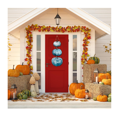 thumbnail image 4 of 3‑Pcs Halloween Pumpkin Welcome Hanging Sign, Fall Wooden Decor for Halloween Parties, Indoor & Outdoor Porch Use, 4 of 5