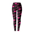 thumbnail image 4 of QUINDOS Valentine's Day Leggings for Women Butt Lifting High Waist Heart Print Full Length Yoga Pants, 4 of 4