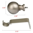thumbnail image 2 of UTOPIA ALLEY Wall Mounted 3/4 Inch Curtain Rod - Curtain Rods For Windows 48 to 86 Inch, Adjustable Drapery Rods, Satin Nickel Bedroom Curtain Rods, Tapestry Poles (Satin Nickel, 48"-86"), 2 of 10