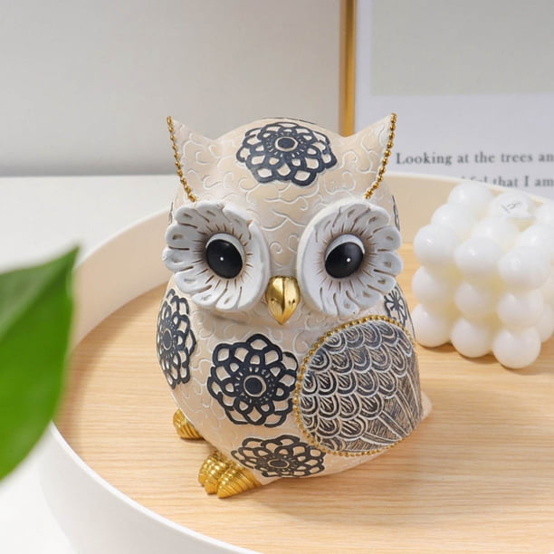 Adornos de decoración, regalos, decoraciones de festivales, decoración de búhos para el hogar, adornos de resina, gabinete de TV para oficina, regalo de cumpleaños, manualidades, un objeto de búho
