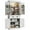 White, variant on HOMCOM 71" Kitchen Pantry Cabinet with Spice Racks and LED Lights, Grey