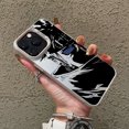 thumbnail image 3 of Funda de teléfono de Anime para Apple iPhone 16, 15, 14 Plus, 13, 12, 11, iPhone 16, iPhone 13 Pro Max, X, Xs, XR, 8, 7, cubierta dura mate plateada, 3 of 5