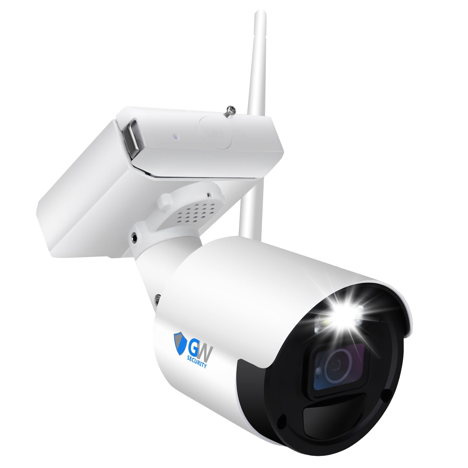 GW 8 Channel Wireless HD 1440P Home Security Camera System, 8ch WIFI NVR with 4 x 4MP Two-Way Audio Security Cameras, 180-Day Battery Life, Spotlight Color Night Vision, Outdoor Indoor, No Monthly Fee
