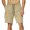 Khaki, variant on WREESH Men's Cargo Shorts Casual Solid Color Casual Drawstring Pockets Elastic Sports Shorts Outdoor Workout Shorts Olive Green