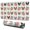 White Boston Terrier, variant on Long Mouse Pads for Desk,Pomeranian Dog and Flower Floral Desk Mats on Top Of Desks, Desk Mouse Pad Extra Large with 3mm Non-Slip Base and Stitched Edge for Gaming,Office,Work,Home 31.5"x11.8"