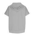 thumbnail image 6 of Ahabrexf Womens Tops Oversized Half Zipper Hoodies Short Sleeve Casual Sweatshirts Pullover Tops with Pockets, 6 of 6