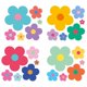 thumbnail image 2 of 1 juego de pegatinas de pared con flores, calcomanías decorativas para pared, calcomanías de pared para dormitorio de niñas, decoración de pared, 2 of 5