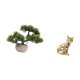 thumbnail image 5 of Árbol bonsái artificial,Bonsái artificial para decoración de escritorio o interior,Bonsái artificial,planta falsa en maceta.,Figura de escritorio,Estatua de gato en, 5 of 8