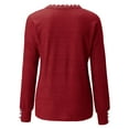 thumbnail image 3 of Vedolay Womens Fall Tops Women's 2023 Lantern Long Sleeve Crewneck Sweater Casual Solid Color Pullover Tops, XL, 3 of 5