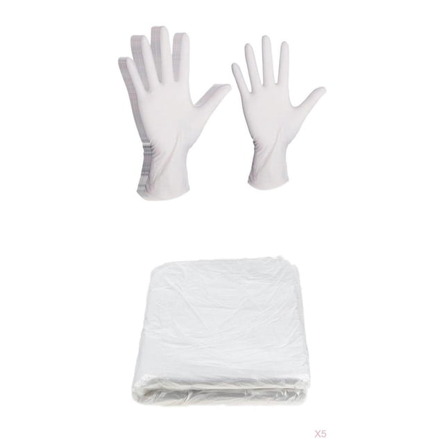 500pcs Capas y guantes de corte de pelo desechables impermeables (L) Vestido de salón Sunnimix Capa de corte de cabello desechable