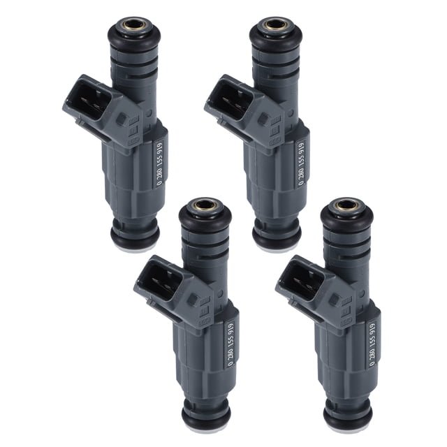 Reemplazo de boquilla inyector de combustible Unique Bargains VW Polo 1999-2001 No.030906031J Paquete de 4 gris oscuro