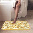 thumbnail image 4 of Golden Baroque Scroll Luxury Flannel Bathroom Mats 16x24, Extra Soft and Absorbent Non-Slip Shower Rug for Bathroom Floor, 4 of 9