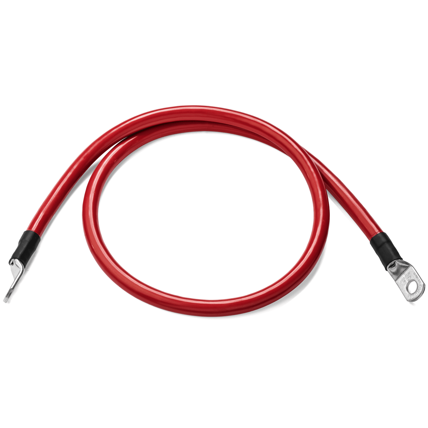 5 FT 5/16 Ring Terminals 0000 Gauge Positive Only Red 5 Foot 4/0 AWG Battery Cable by Spartan Power 
