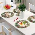thumbnail image 6 of Ryvnso Corgi Dogs Christmas Wreath Round Plate Mats Dining Table Placemat Set of 4 for Holiday Decoration, 6 of 7