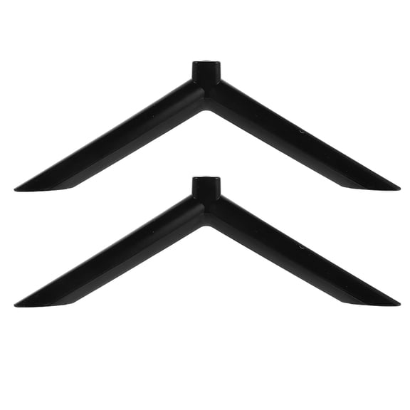 NICERIO 2Pcs Black Smart TV Stand Legs Universal Fit Flat Screen TV Replacement Tabletop Mount