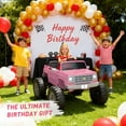 thumbnail image 3 of Chevrolet Cheyenne 24 Volt Ride on Toys with Remote, Ride on Truck for Big Kids 3-8 Years, Wisairt Power Car Wheels with 2 Seater, Pink, 3 of 11