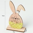 thumbnail image 4 of JeashCHAT Wooden Easter Bunny Table Decorations Bunnies Rabbit Tabletop Party Centerpiece Signs Wood Holiday Spring Eggs Shelf Topper for Home Kitchen Office Mantle Outdoor Patio Yard Decor, 4 of 4