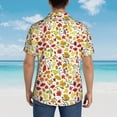 thumbnail image 6 of Daiia Colorful Leaves Hawaiian Shirt for Men Gentle Cotton Regular Short Sleeve Casual-3X-Large, 6 of 9