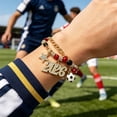 thumbnail image 4 of Pulsera con Colgante de Estrella de Fútbol Dorada – Cadena Ajustable con Diamantes de Imitación, Joyería de Fútbol para Aficionados Al Deporte, 4 of 5