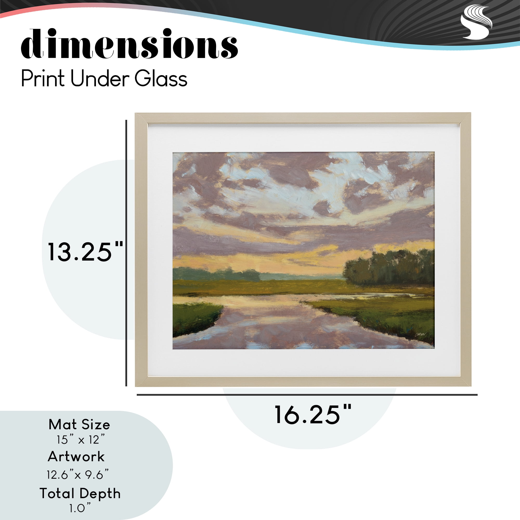 Stupell Industries Lowcountry Sunset Palette Birch Framed Print Under Glass, design by Carson Overstreet