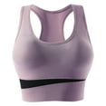 thumbnail image 7 of Yoga Tops! Audhol Women's Sports Bra Big Chest Small Running Shockproof Gathering No Steel Ring Sports Bra Large Fitness Yoga Vest Workout Tank Grey 2XL, 7 of 7
