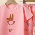 thumbnail image 3 of KPOPLK Toddler Girls Boys Clothes Baby Boys Summer Outfits Patchwork Short Sleeve T-Shirt Shorts Set Summer Clothes Set Size 9-10 Years,Red, 3 of 3