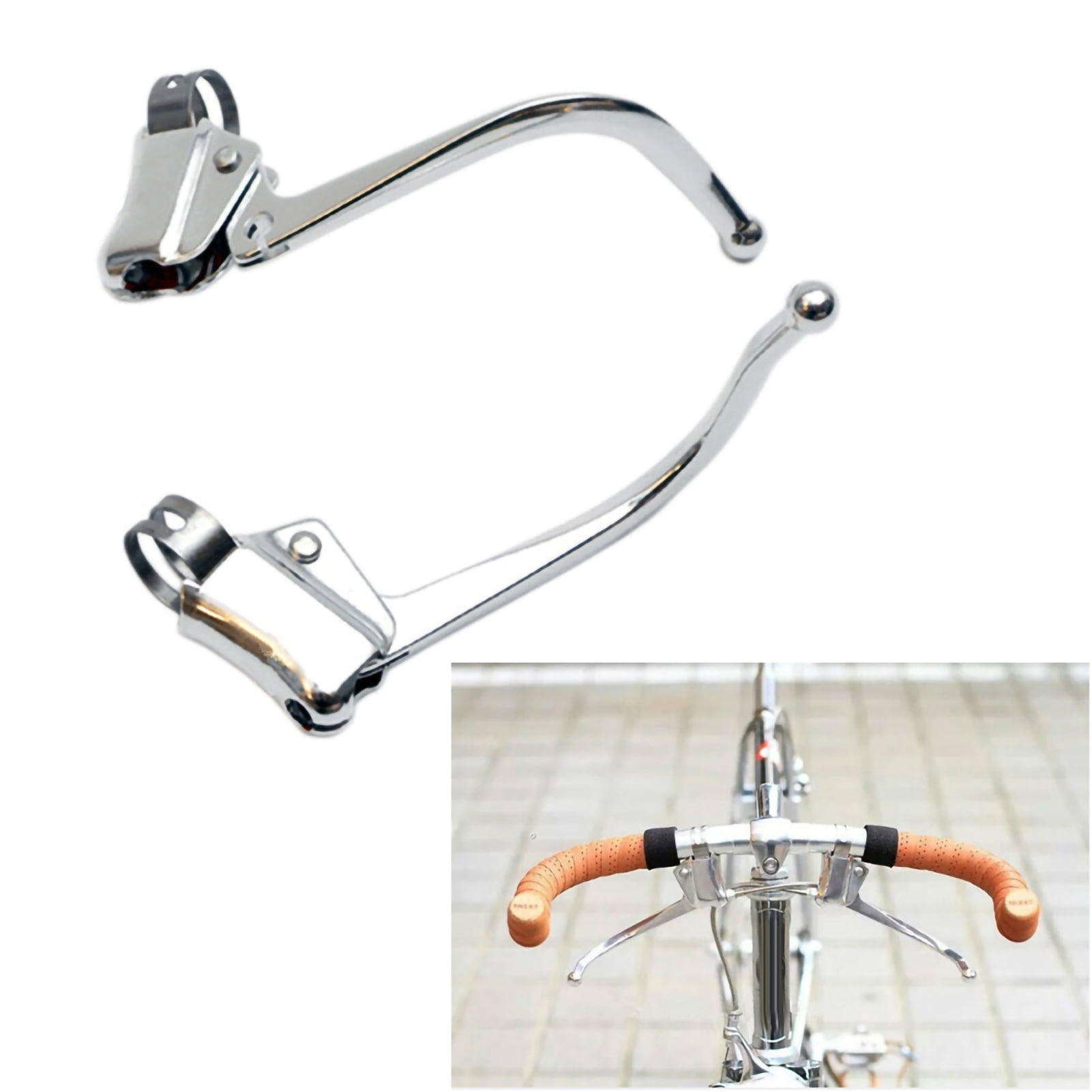 Leviers De Frein Vélo En Alliage Alu – 1 Paire, Compatible VTT/vélo Pliant, 4 Couleurs, Léger Et Robuste