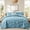 Washed Blue, variant on IR Imperial Rooms Luxury Velvet 2-Piece Floral Pattern Bedspread Set Ultrasonic Embossed Reversible Quilt Set Washable Bedding Twin Size Washed Blue