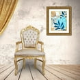 thumbnail image 3 of Vess, June Erica 26x32 Gold Ornate Wood Framed with Double Matting Museum Art Print Titled - Blue Jungle I, 3 of 4