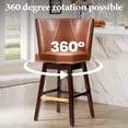 thumbnail image 5 of Pellebant Bar Stools Set of 2, Counter Height Leather Bar Stools with Back for Home Kitchen,Brown, 5 of 8