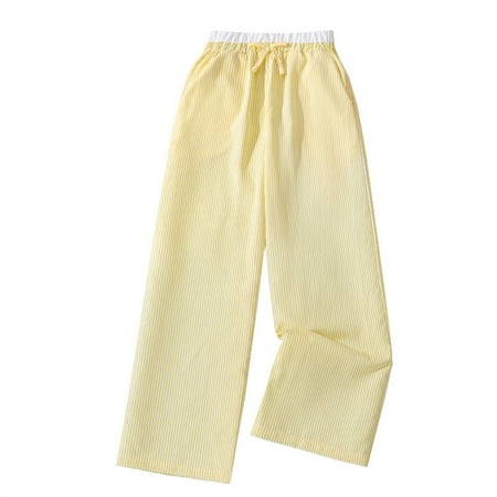 

Otqutp Baby Autumn Trousers Girl Big Kids Spring and Fall Striped Casual Pants Outdoor Activity Pants High Waist Stretchy Trousers( 10 Years)