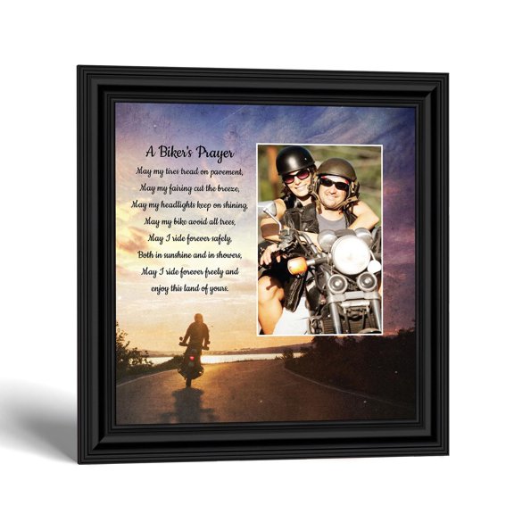 A Biker’s Prayer Motorcycle Picture Frame Gift