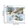 thumbnail image 2 of Kits de pintura de diamantes 5D DIY para adultos, pintura de cuatro estaciones de diamantes de imitación completa, decoración de la pared del hogar de la sala de estar, invierno seitruly HA5461-04B, 2 of 6