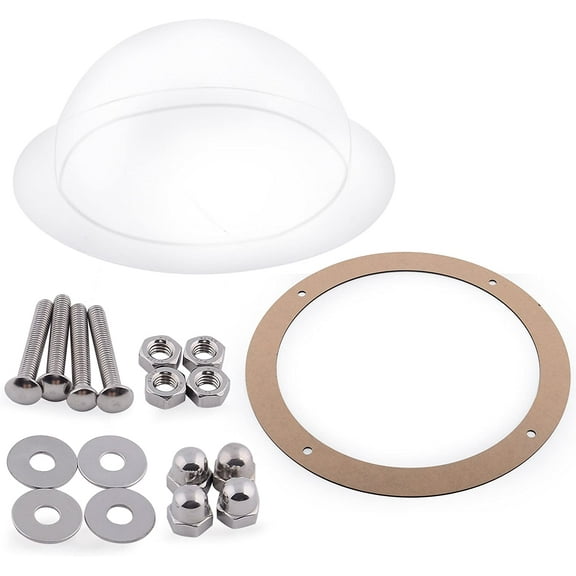 H&B Luxuries Durable Acrylic Dome Dog Window for Fence to View Outside for Satisfying Curious Pets FW059