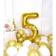 thumbnail image 3 of Globos con números de helio AULE Big Gold 5 40 pulgadas para quinta fiesta, 3 of 7