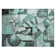 thumbnail image 2 of Addison Rugs Chantille Indoor/Outdoor Transitional Abstract Teal Machine Washable Rectangle Rug, 1'8" x 2'6", 2 of 7