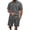 Grey, variant on Men's 2 Piece Casual Outfit Polo Shirt and Shorts Set Summer Beach Vacation Tracksuit for Daily Wear