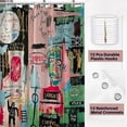 thumbnail image 3 of Graffiti Shower Curtain, Abstract Art and Skull Design, Colorful and Cool Bathroom Decor Novelty Shower Curtain, Water Repellent and Durable Fabric - 72 x 72 Inches - 12 Hooks Included, 3 of 6