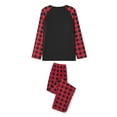 thumbnail image 6 of Christmas Parent-child Outfit, Romper/Letter Print Raglan Long Sleeve Tops and Plaid Pants Sleepwear, 6 of 10