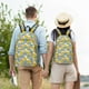 thumbnail image 4 of Disketp Colorful Duck print Canvas Backpack Lightweight Travel Daypack Student Rucksack Laptop Backpack-Medium, 4 of 5
